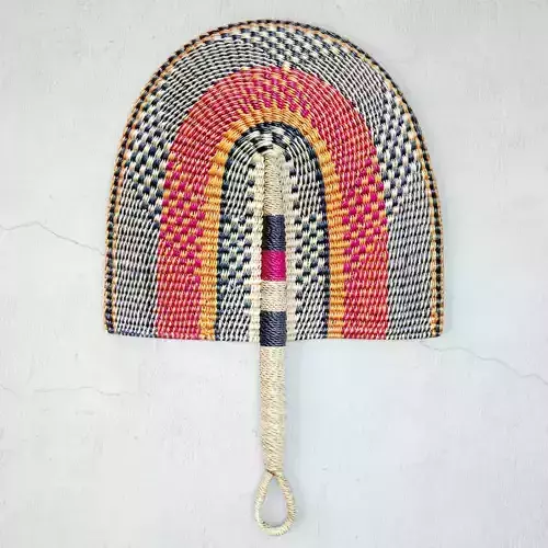 African Handwoven Fan 36