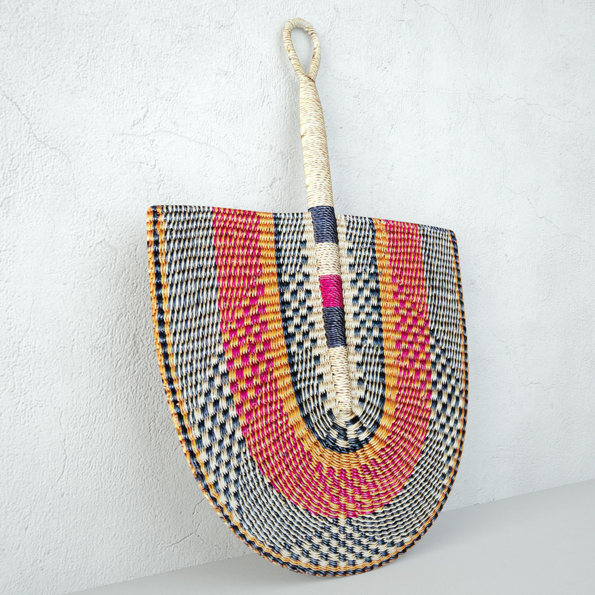 African Handwoven Fan 36 3D model_3