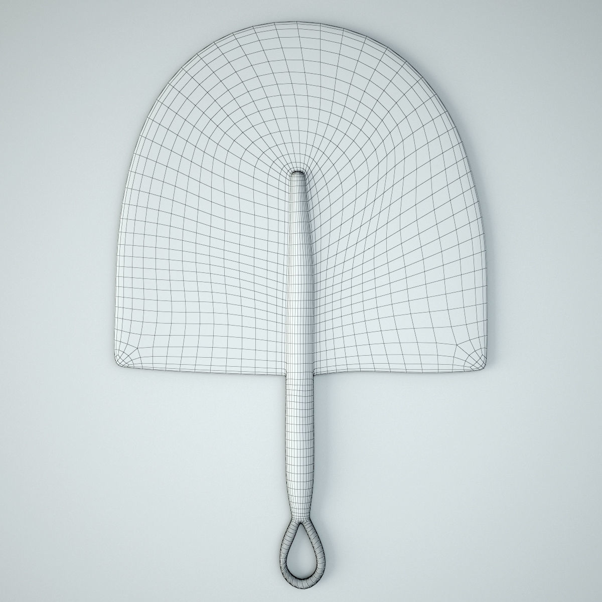 African Handwoven Fan 36 3D model_2