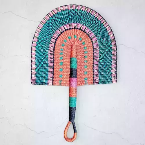 African Handwoven Fan 38