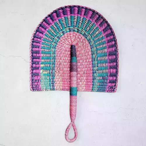 African Handwoven Fan 39