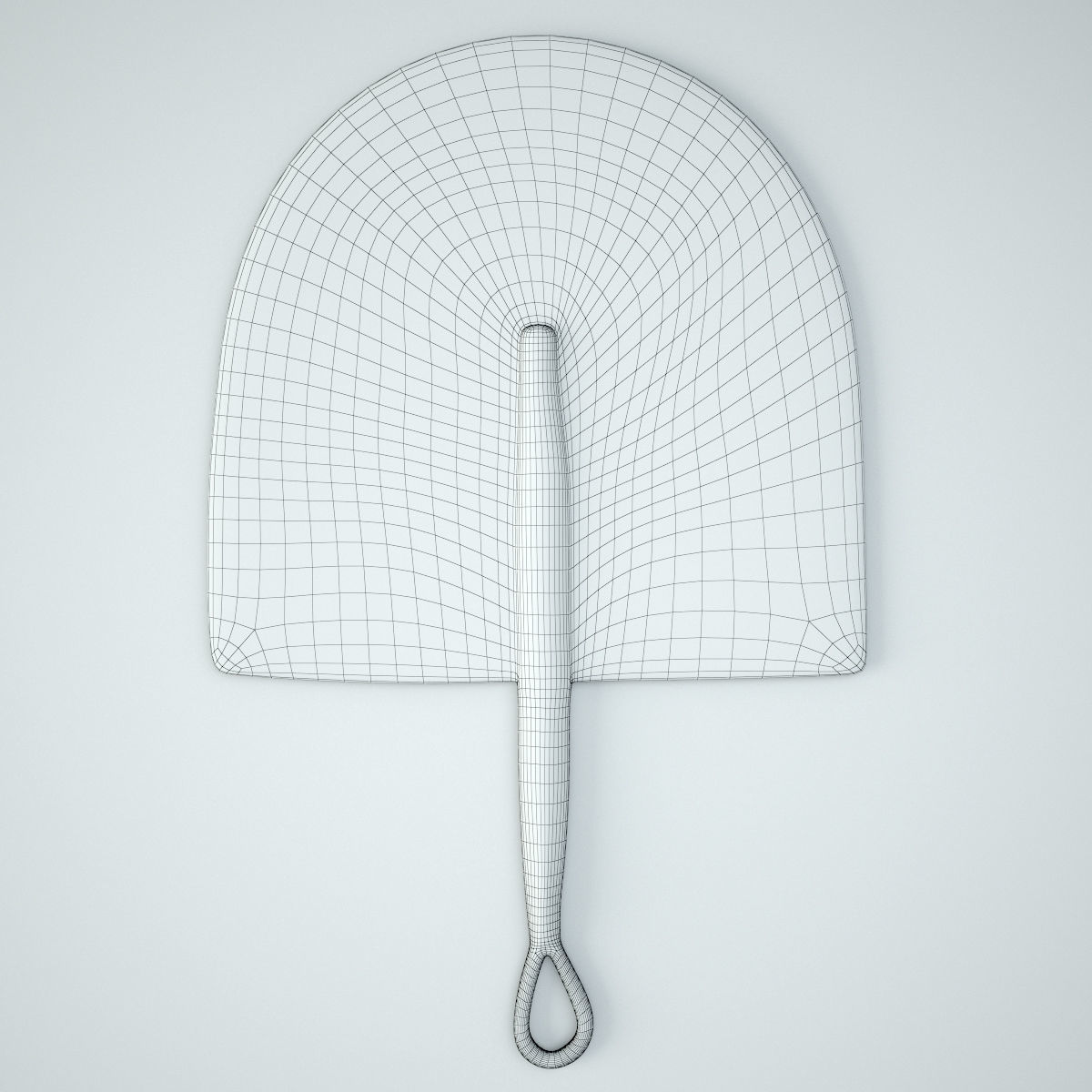 African Handwoven Fan 41 3D model_2