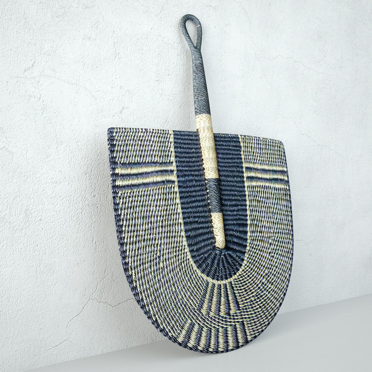 African Handwoven Fan 41 3D model_3