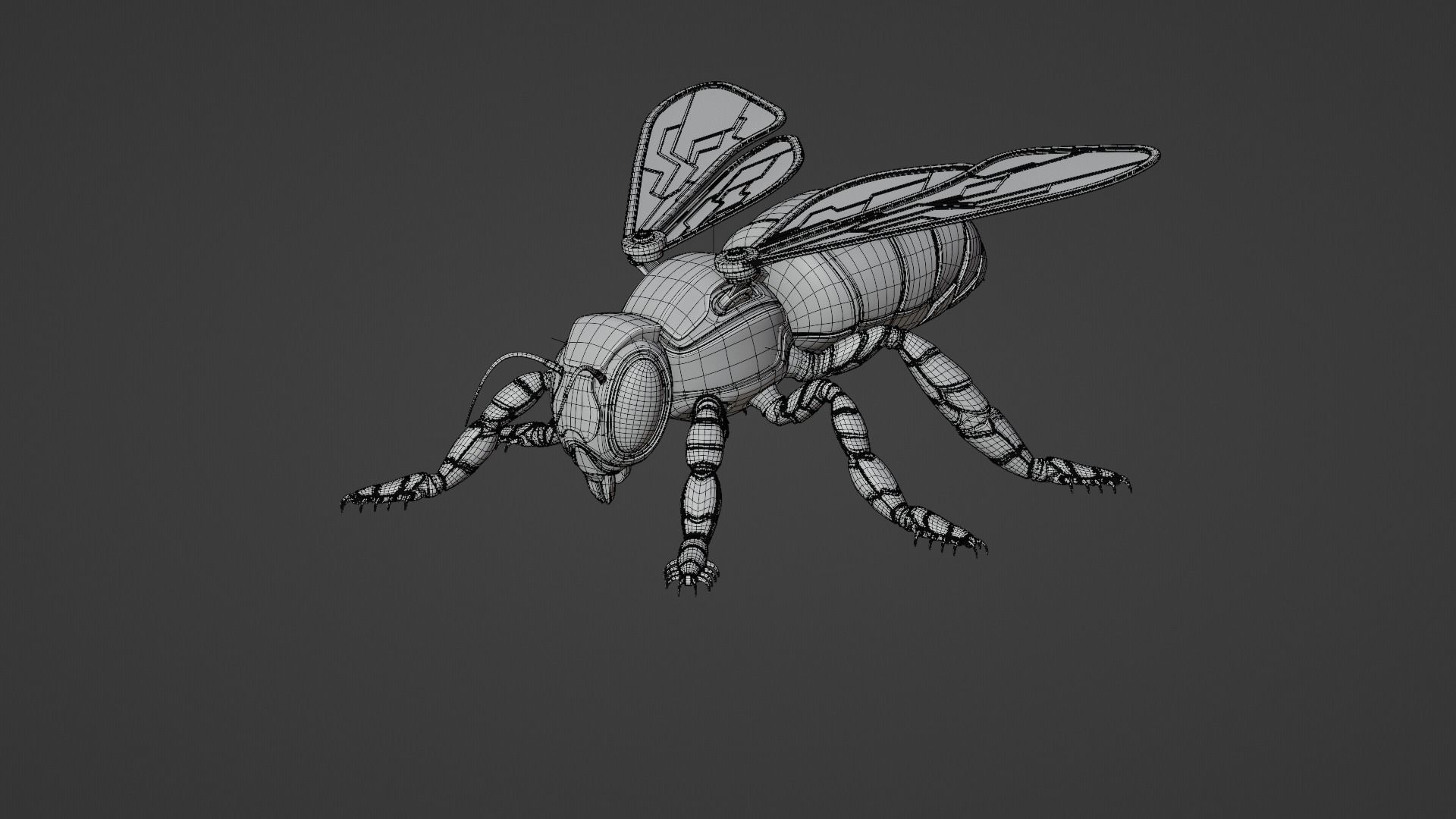 Robot Bee 3D model_7