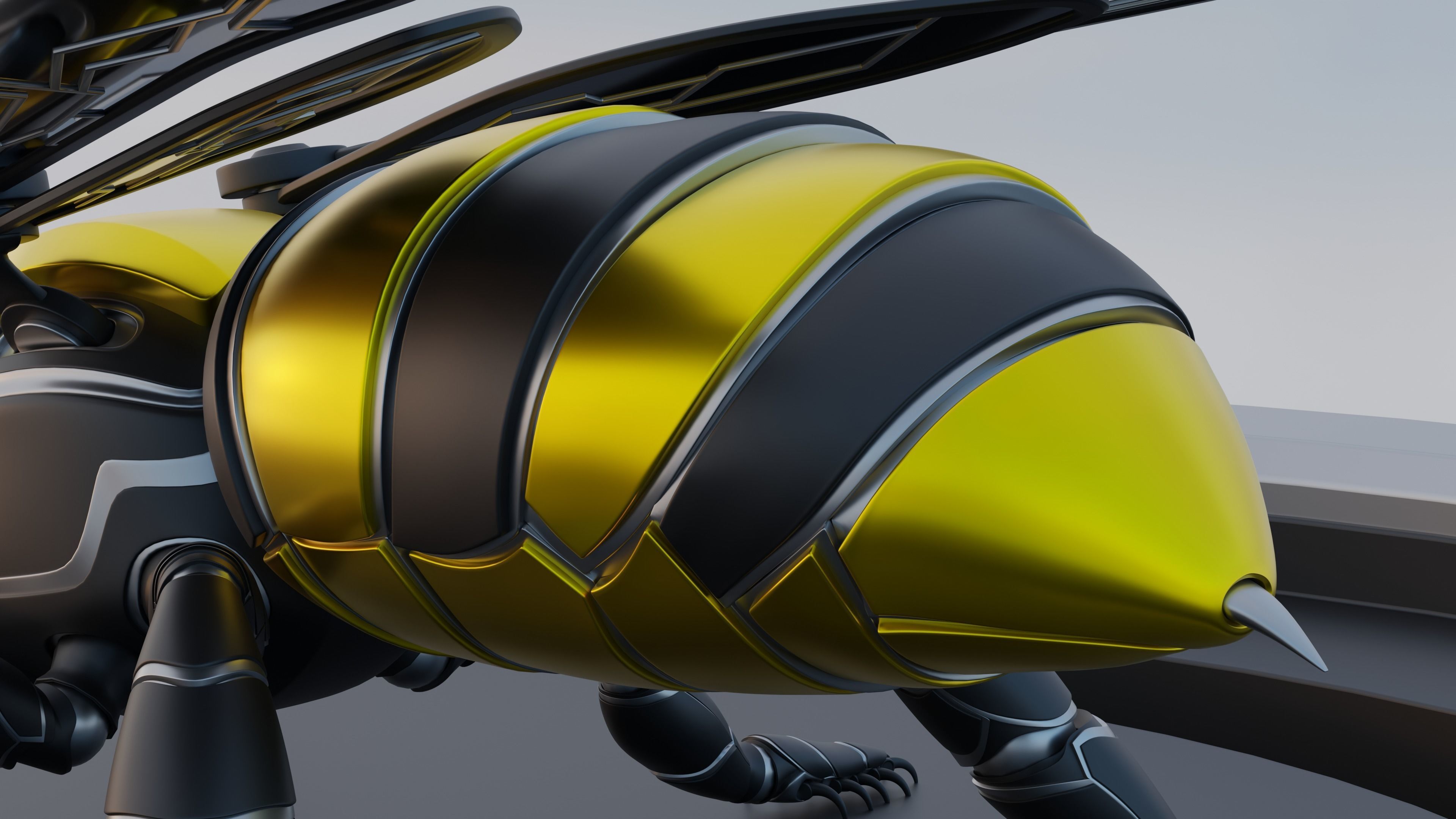 Robot Bee 3D model_3