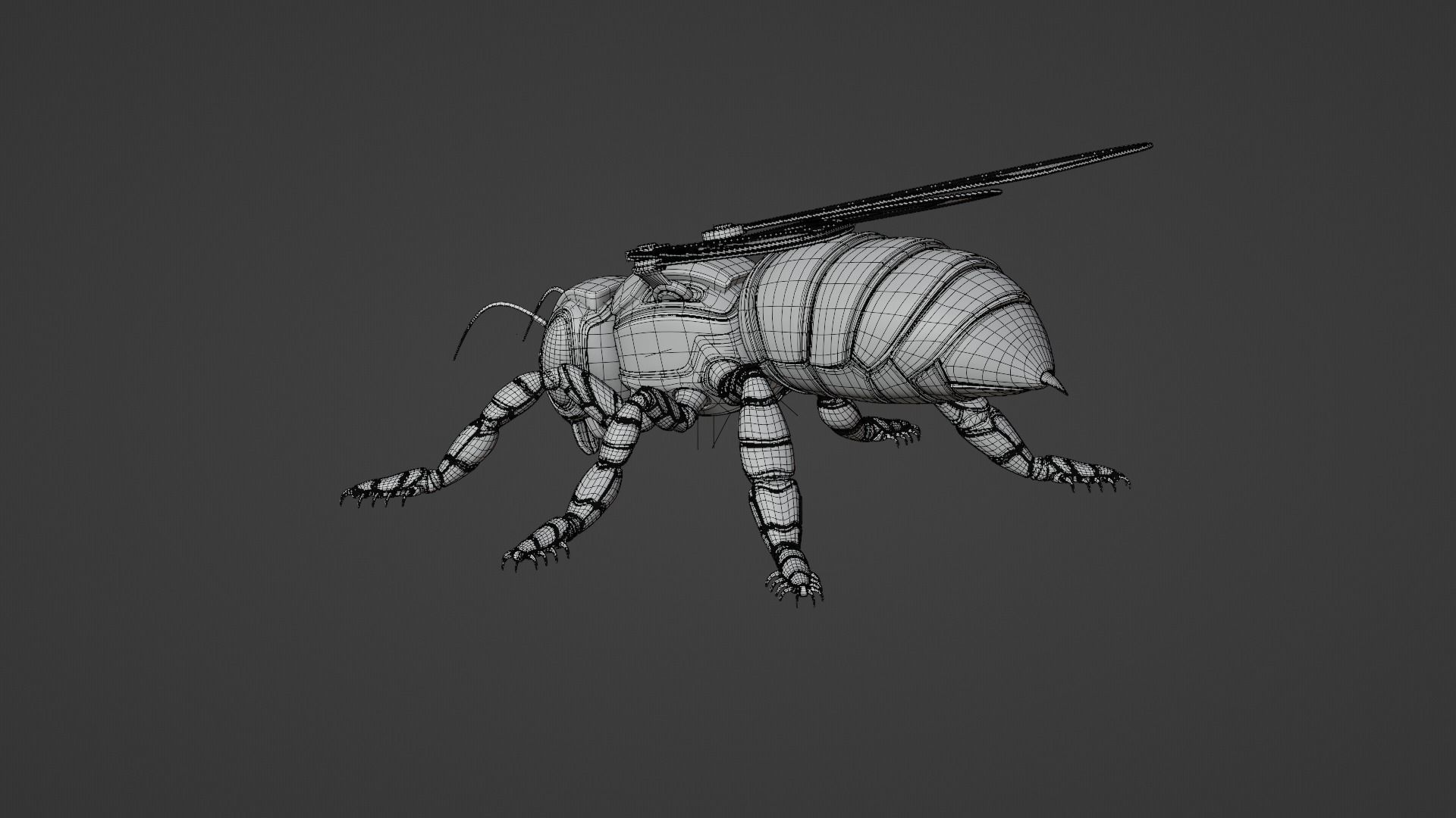 Robot Bee 3D model_6