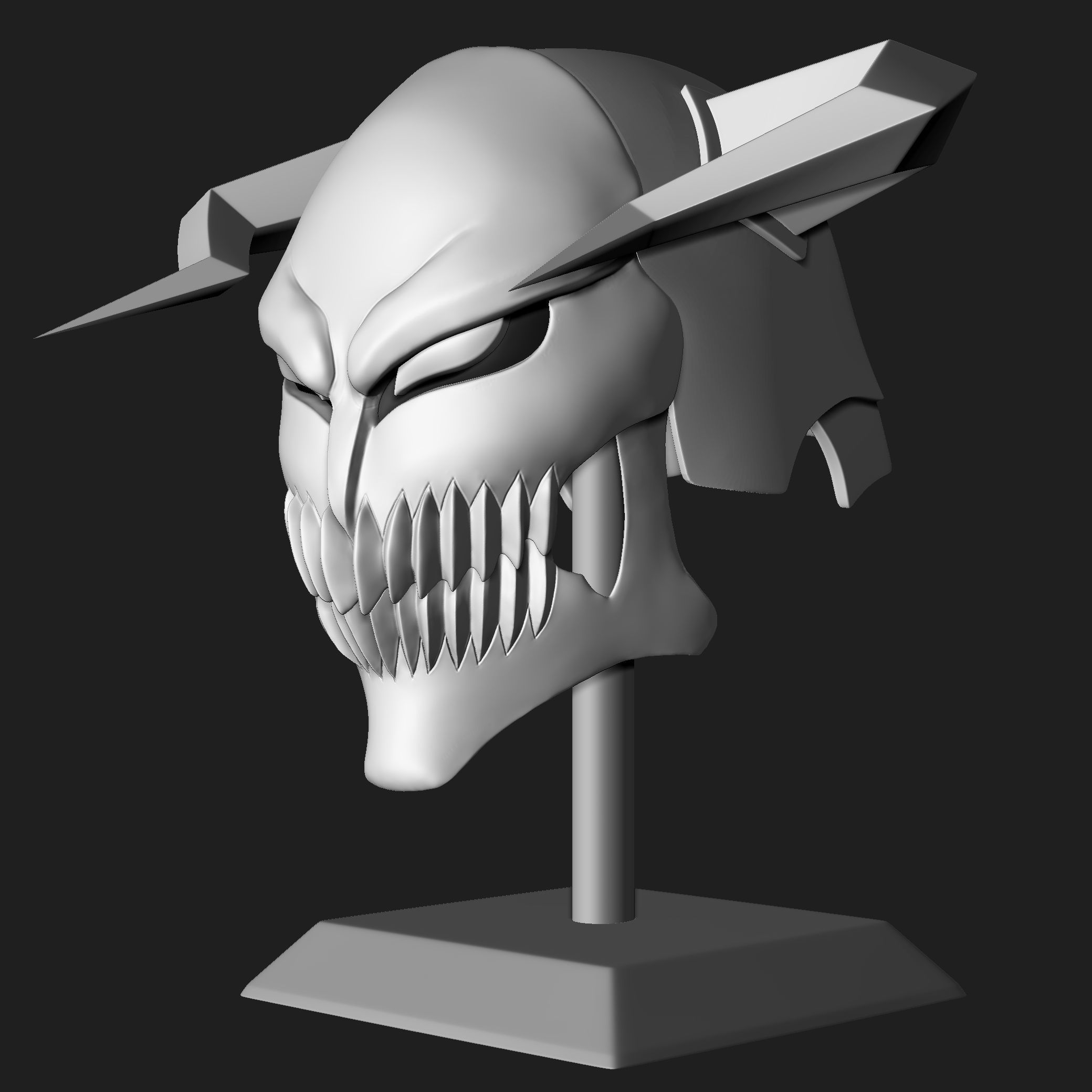 Hollow WHITE Mask -- Bleach 3D print model_2