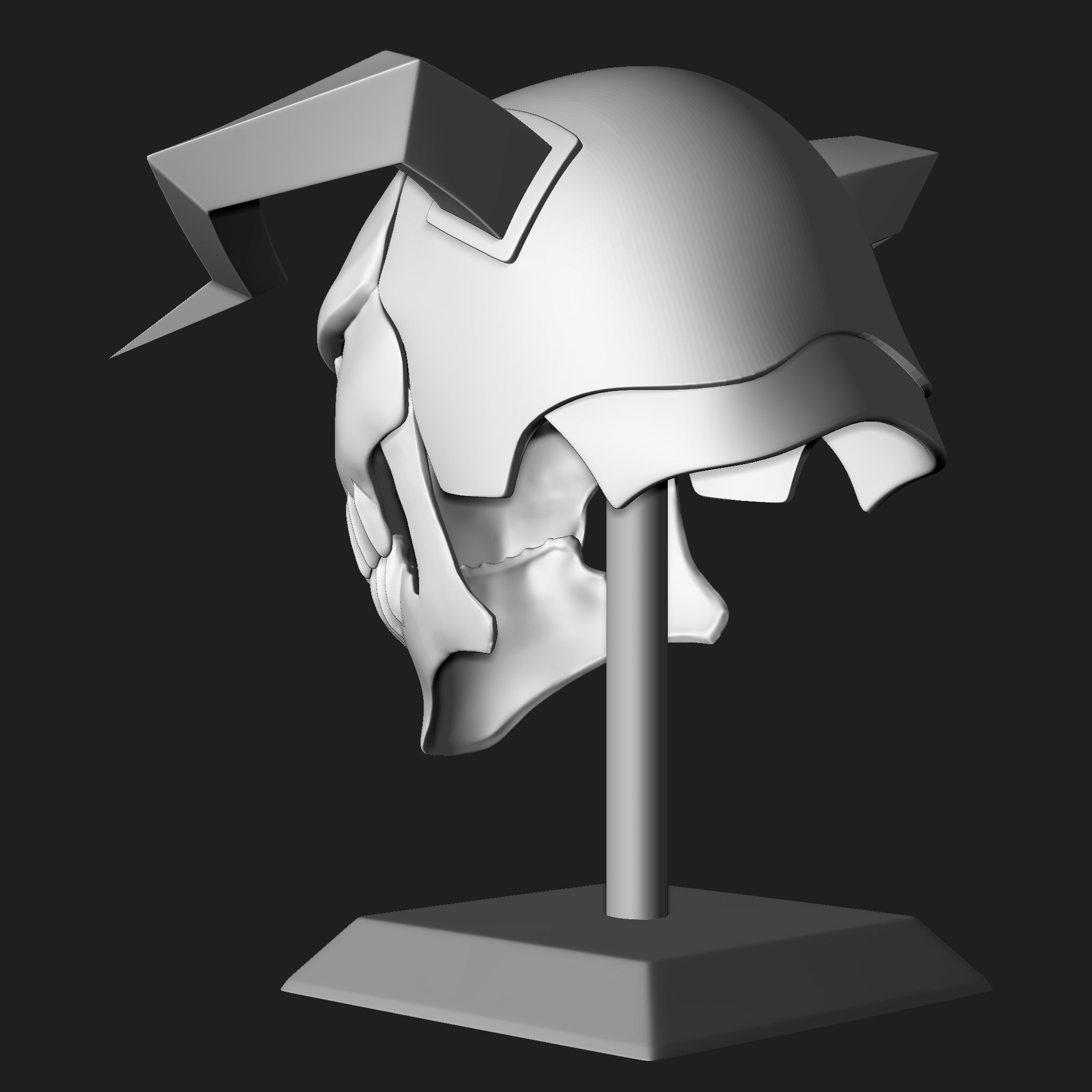 Hollow WHITE Mask -- Bleach 3D print model_4