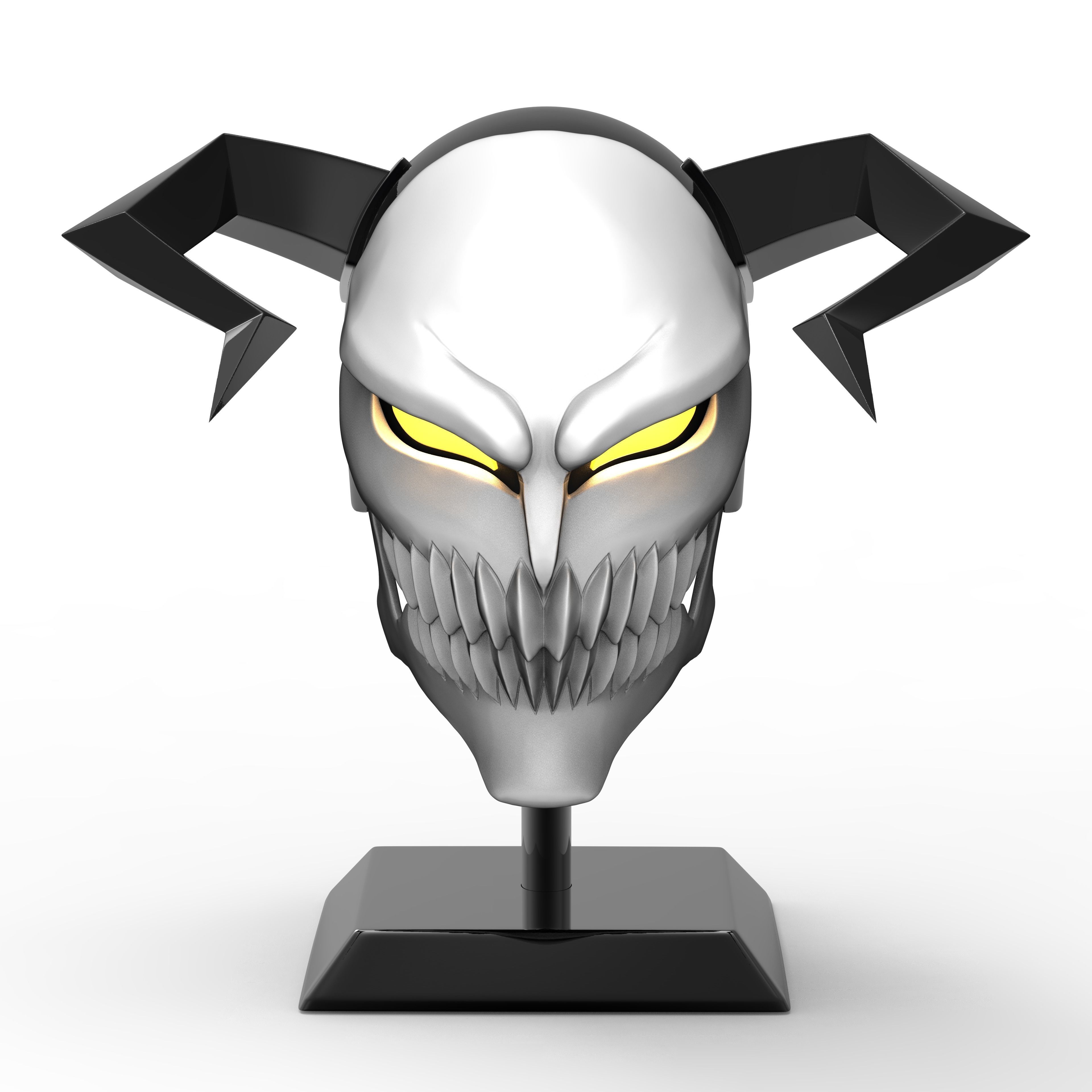 Hollow WHITE Mask -- Bleach 3D print model_9