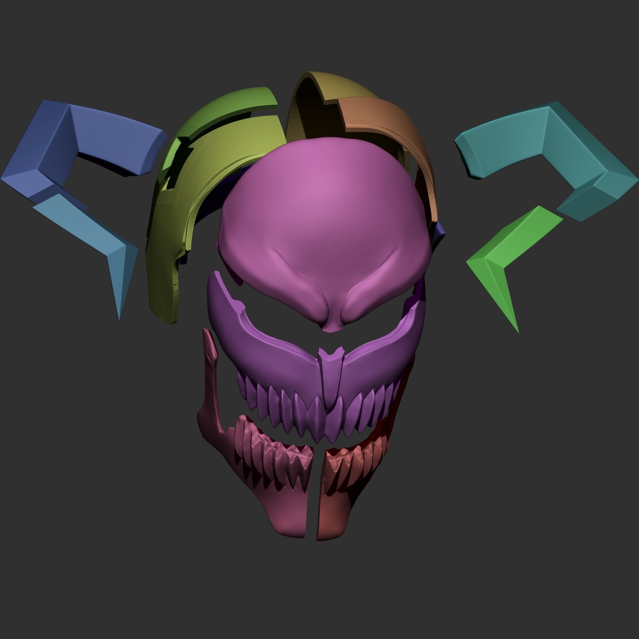 Hollow WHITE Mask -- Bleach 3D print model_13