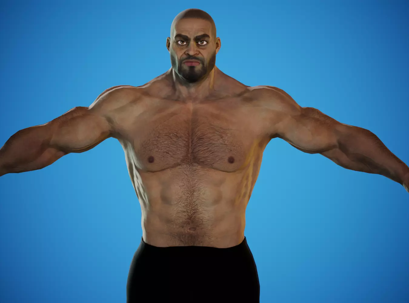 game rigged boy Low-poly 3D model_2