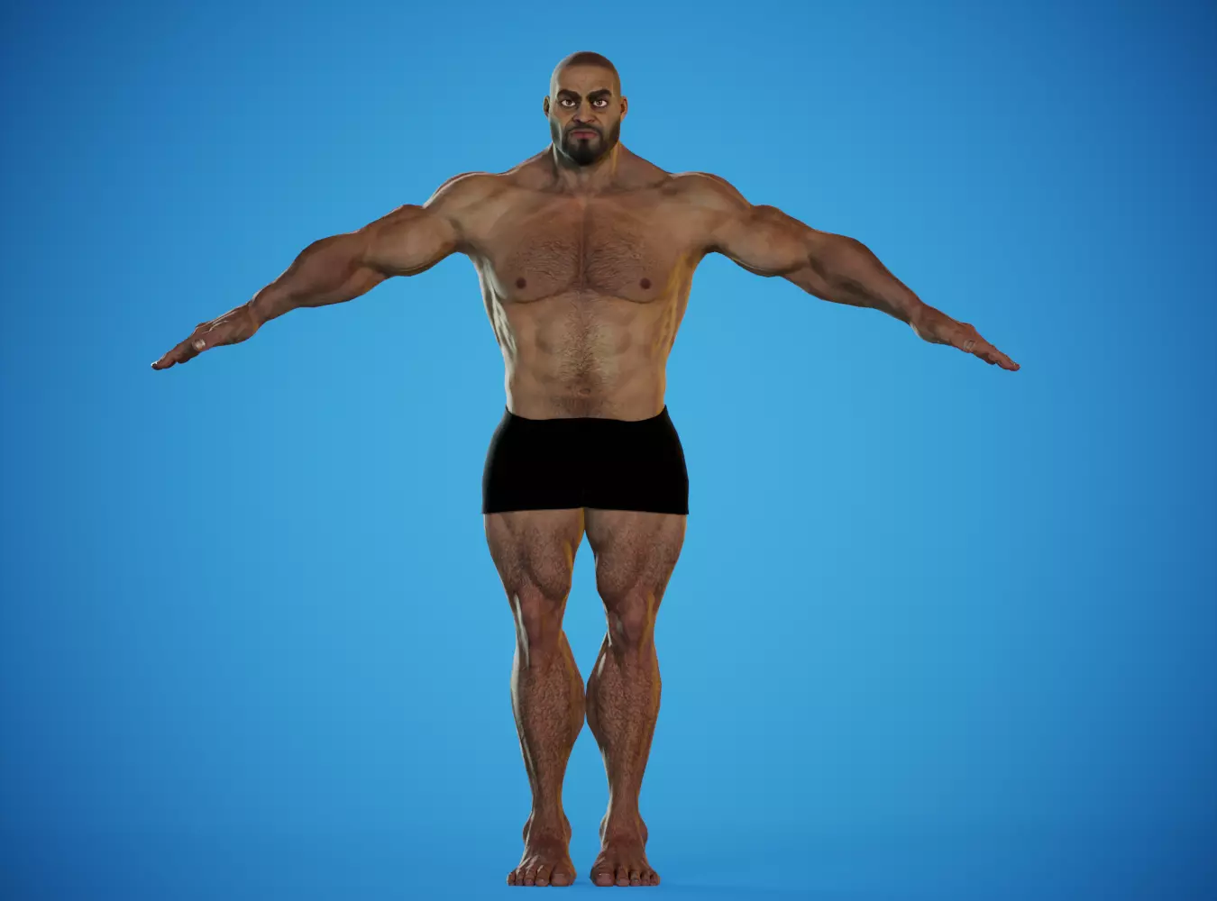 game rigged boy Low-poly 3D model_3