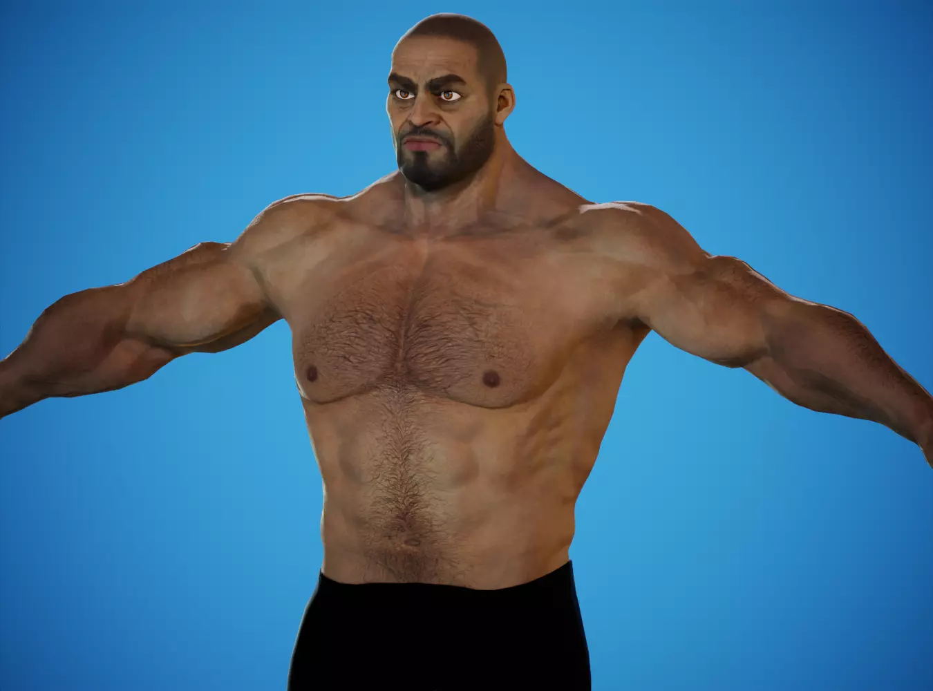 game rigged boy Low-poly 3D model_1