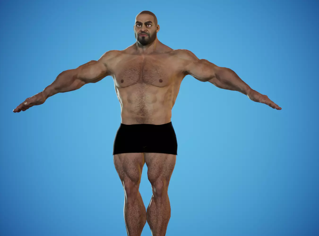 game rigged boy Low-poly 3D model_5