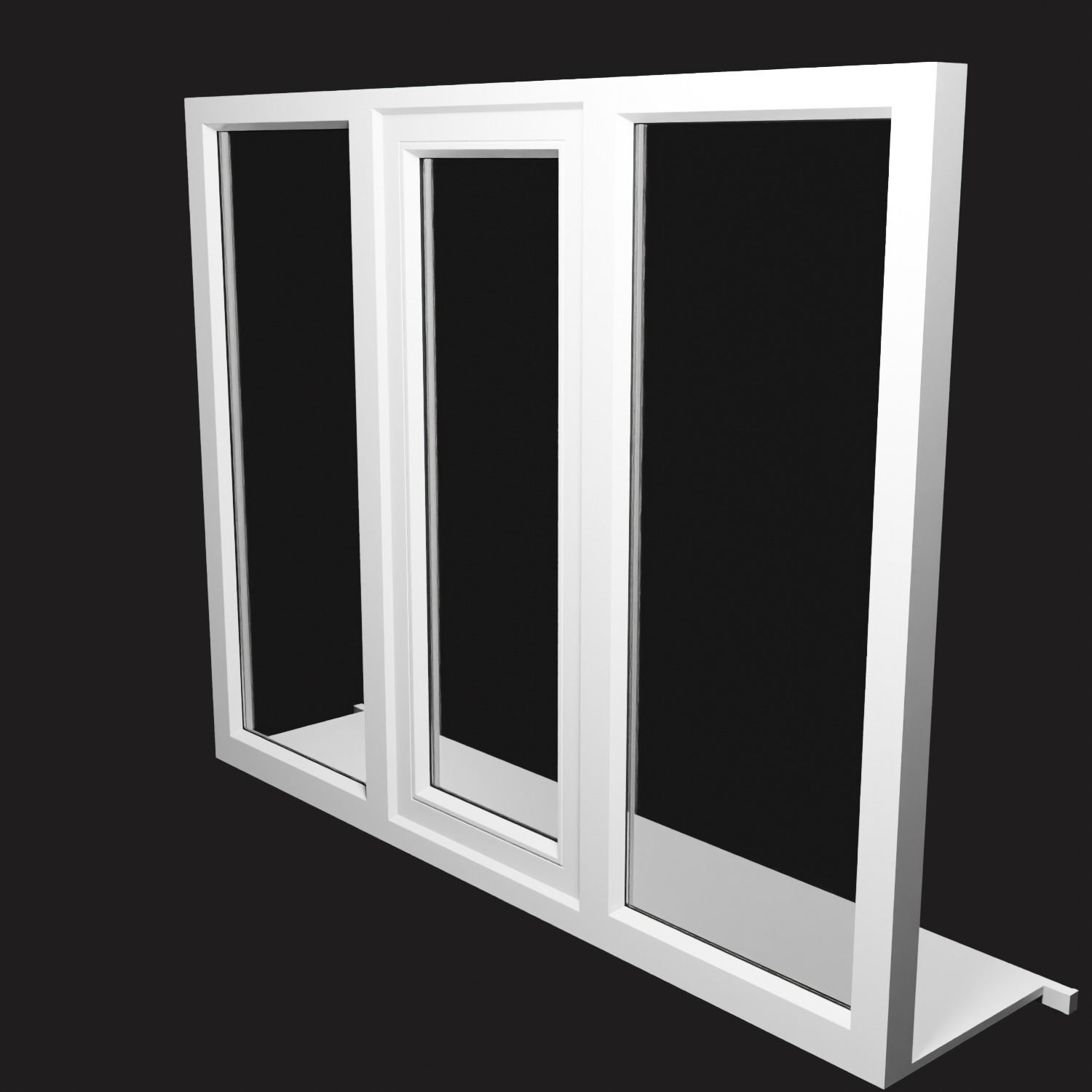 Plastic Window Low-poly 3D model_1