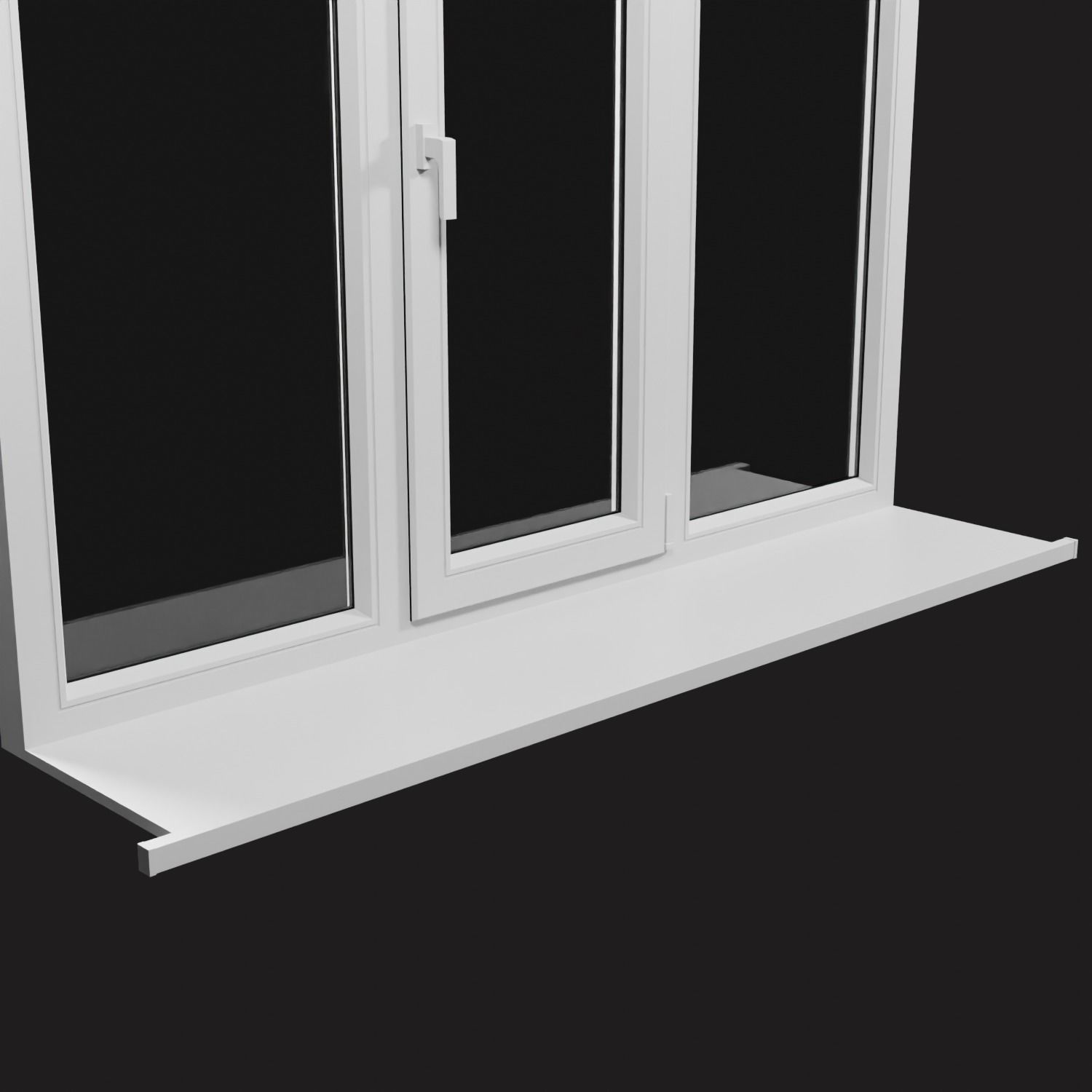 Plastic Window Low-poly 3D model_2