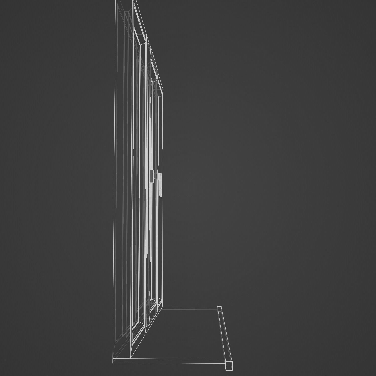 Plastic Window Low-poly 3D model_7