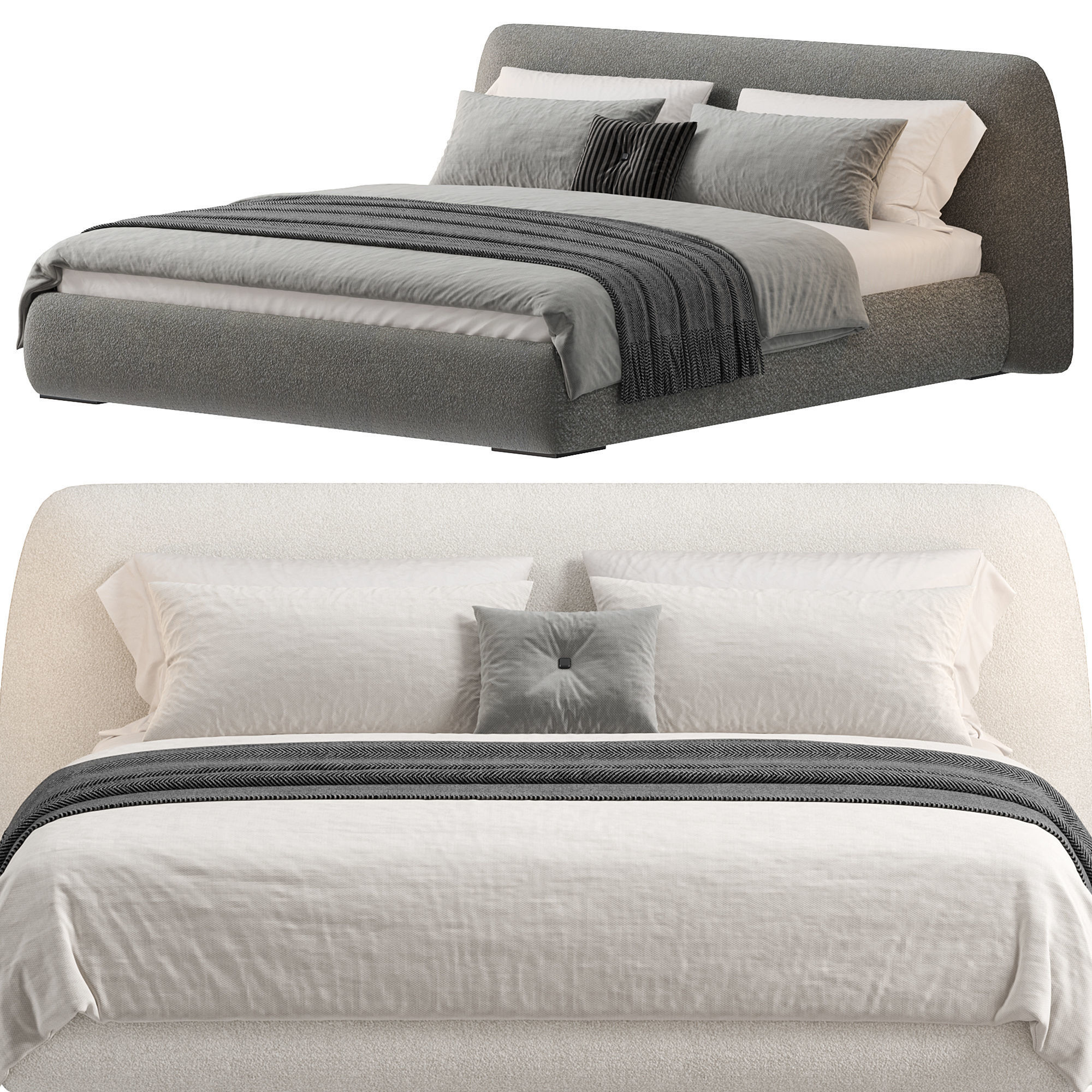 Bed Boca Slimbed 3D model_2