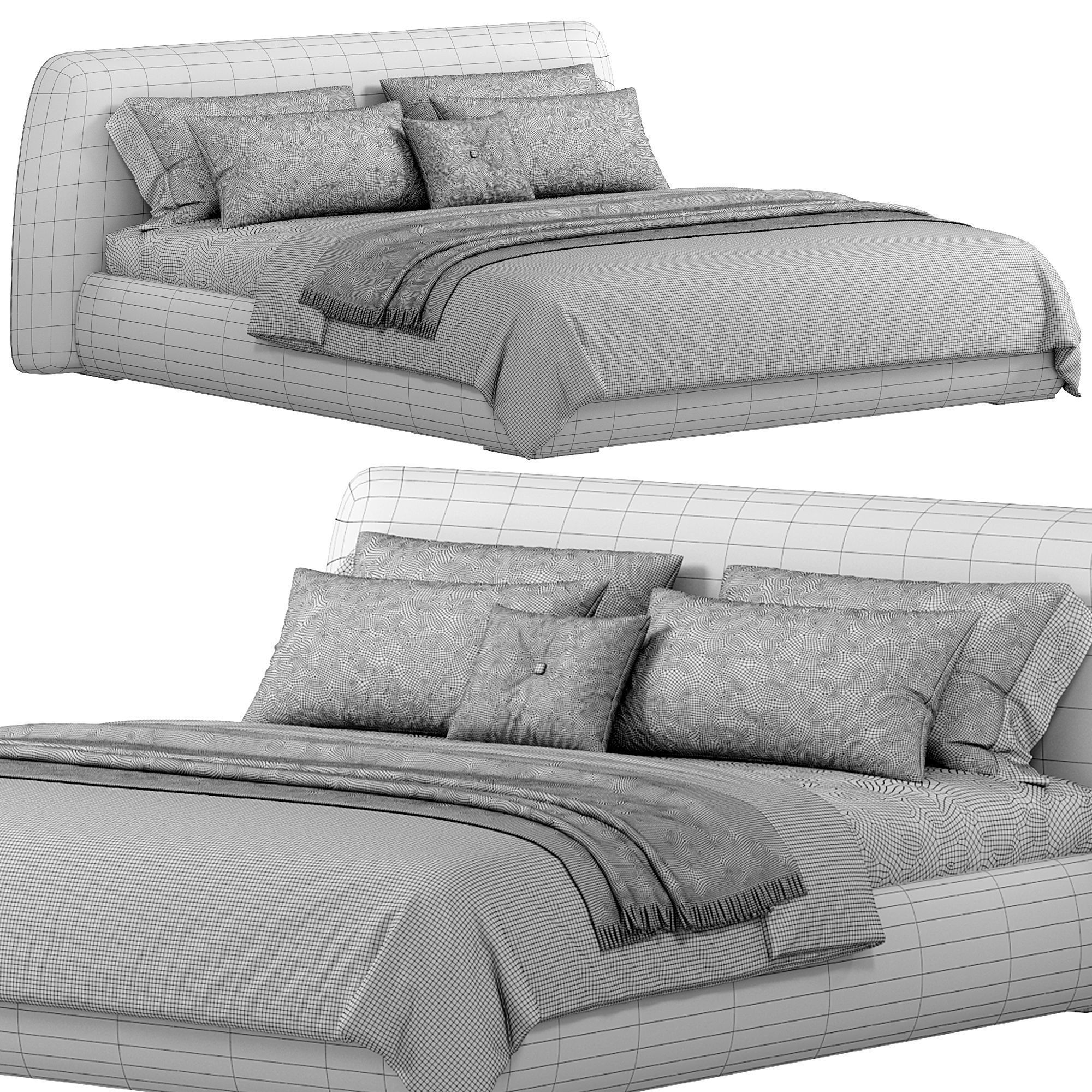 Bed Boca Slimbed 3D model_4