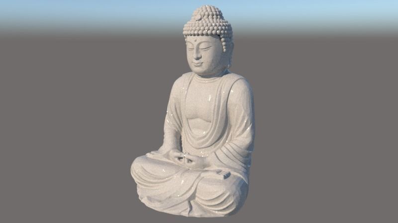 Buddhist Sculpture Buda Gautama decorative STL file 3D print model_2