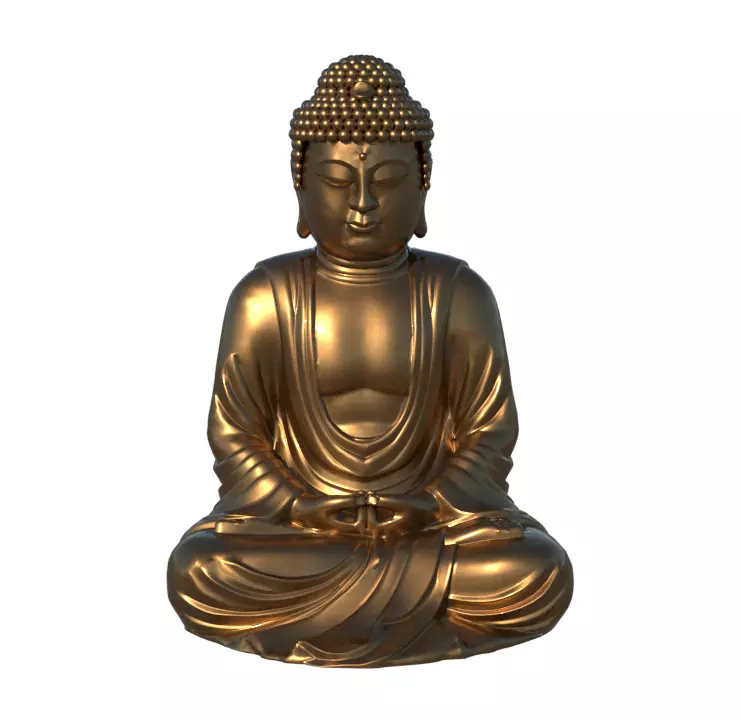 Buddhist Sculpture Buda Gautama decorative STL file 3D print model_0