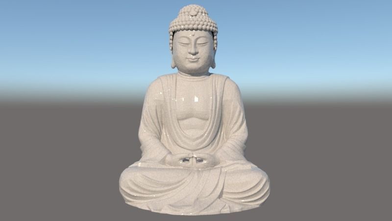 Buddhist Sculpture Buda Gautama decorative STL file 3D print model_3