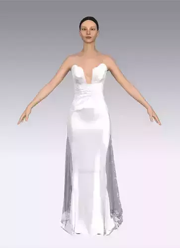 Corset  dress heart neckline silt  satin detail fabric