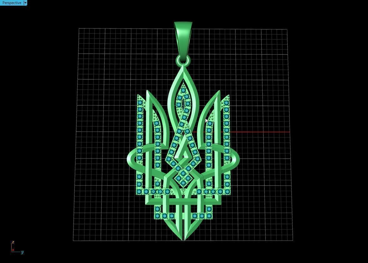 Ukrainian Trident  3D print model_12