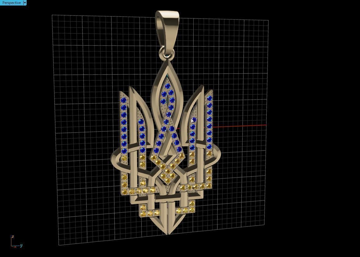 Ukrainian Trident  3D print model_8