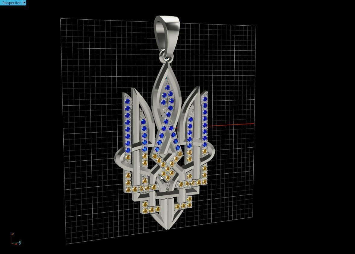 Ukrainian Trident  3D print model_5
