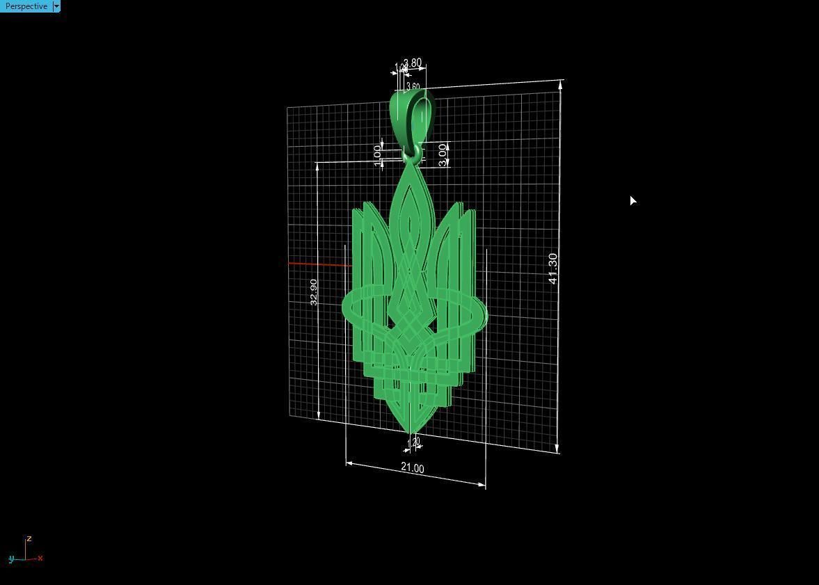 Ukrainian Trident  3D print model_18