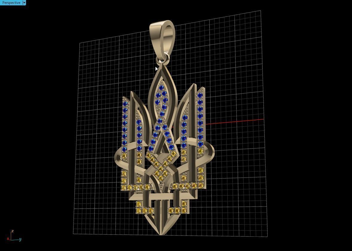 Ukrainian Trident  3D print model_10