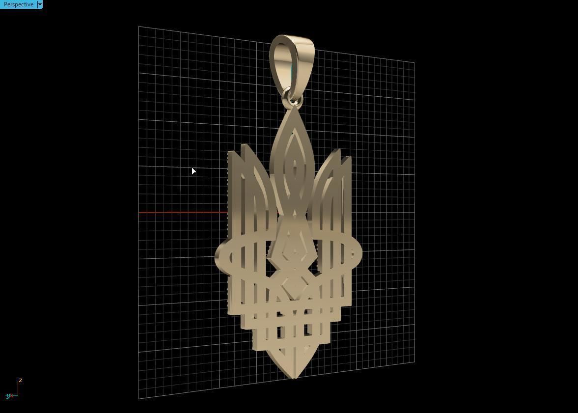 Ukrainian Trident  3D print model_9