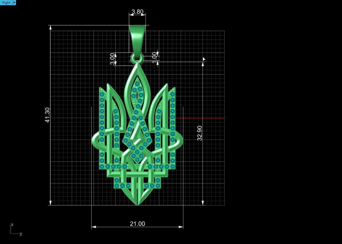 Ukrainian Trident  3D print model_16