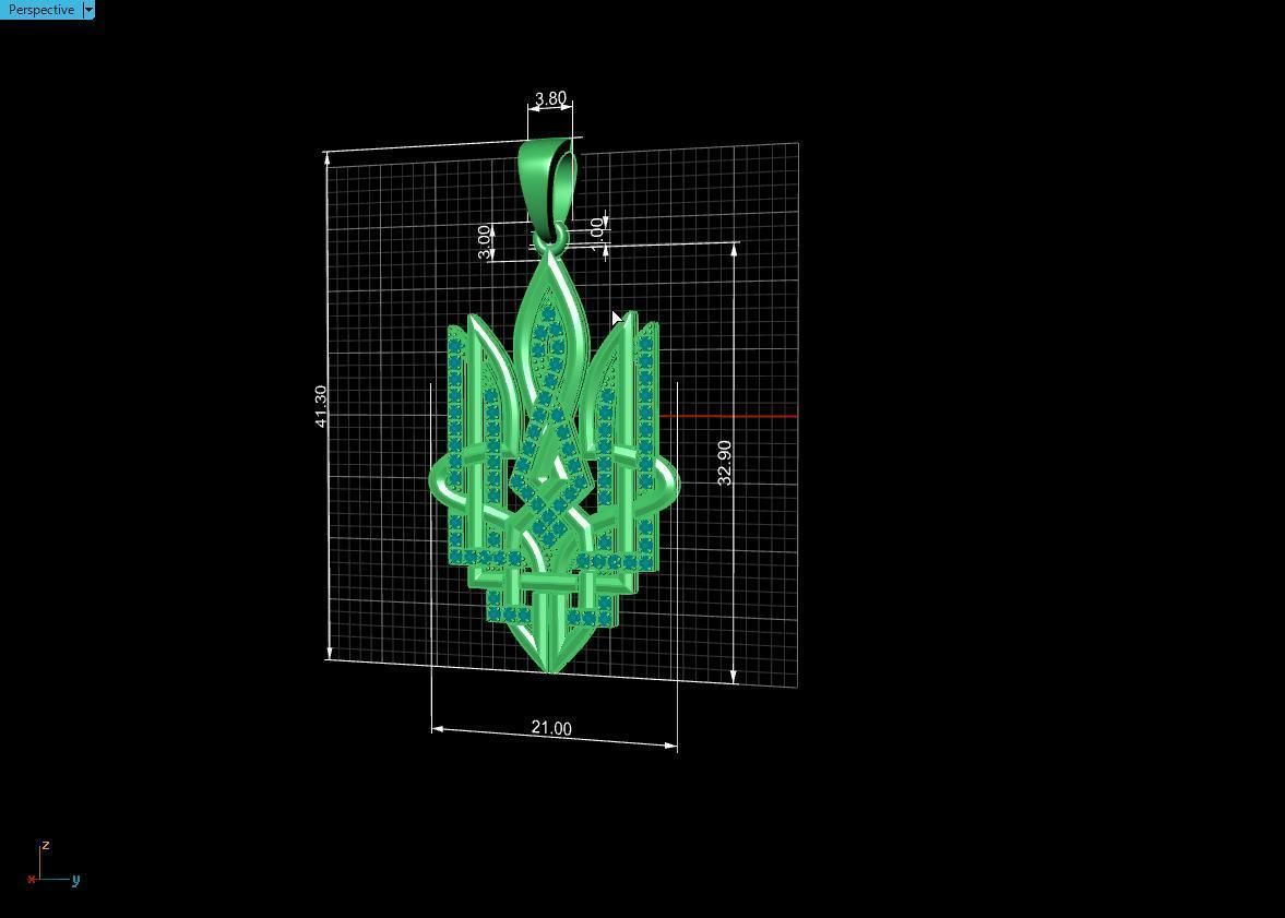 Ukrainian Trident  3D print model_17