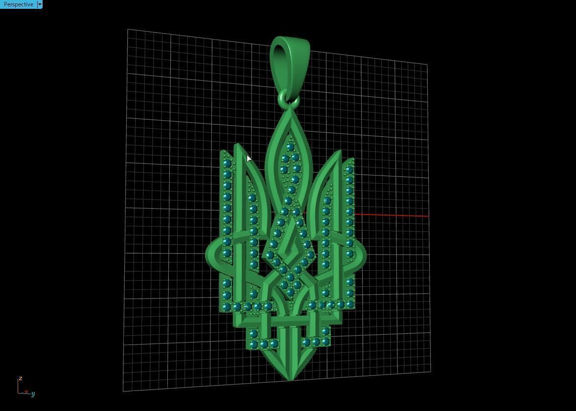 Ukrainian Trident  3D print model_13