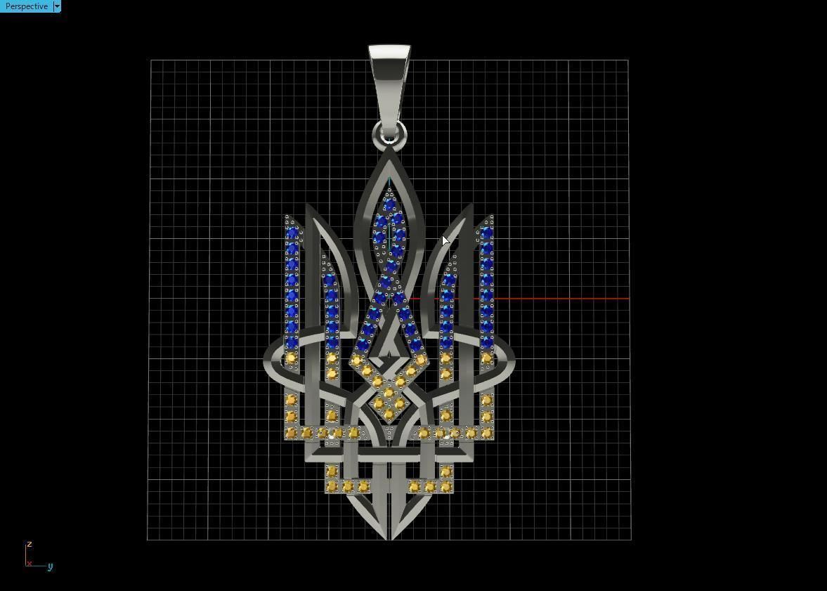 Ukrainian Trident  3D print model_4