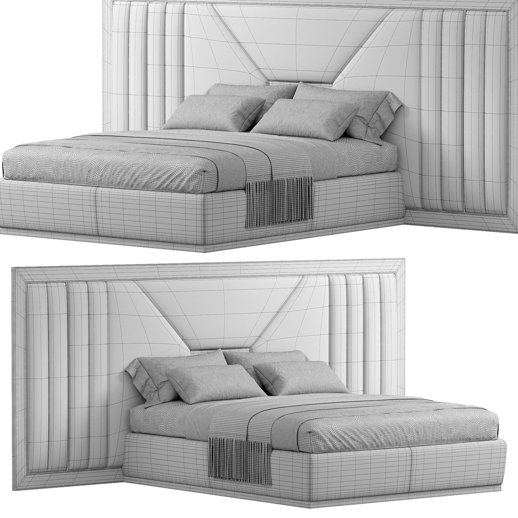 Loki Modern Bed 3D model_4