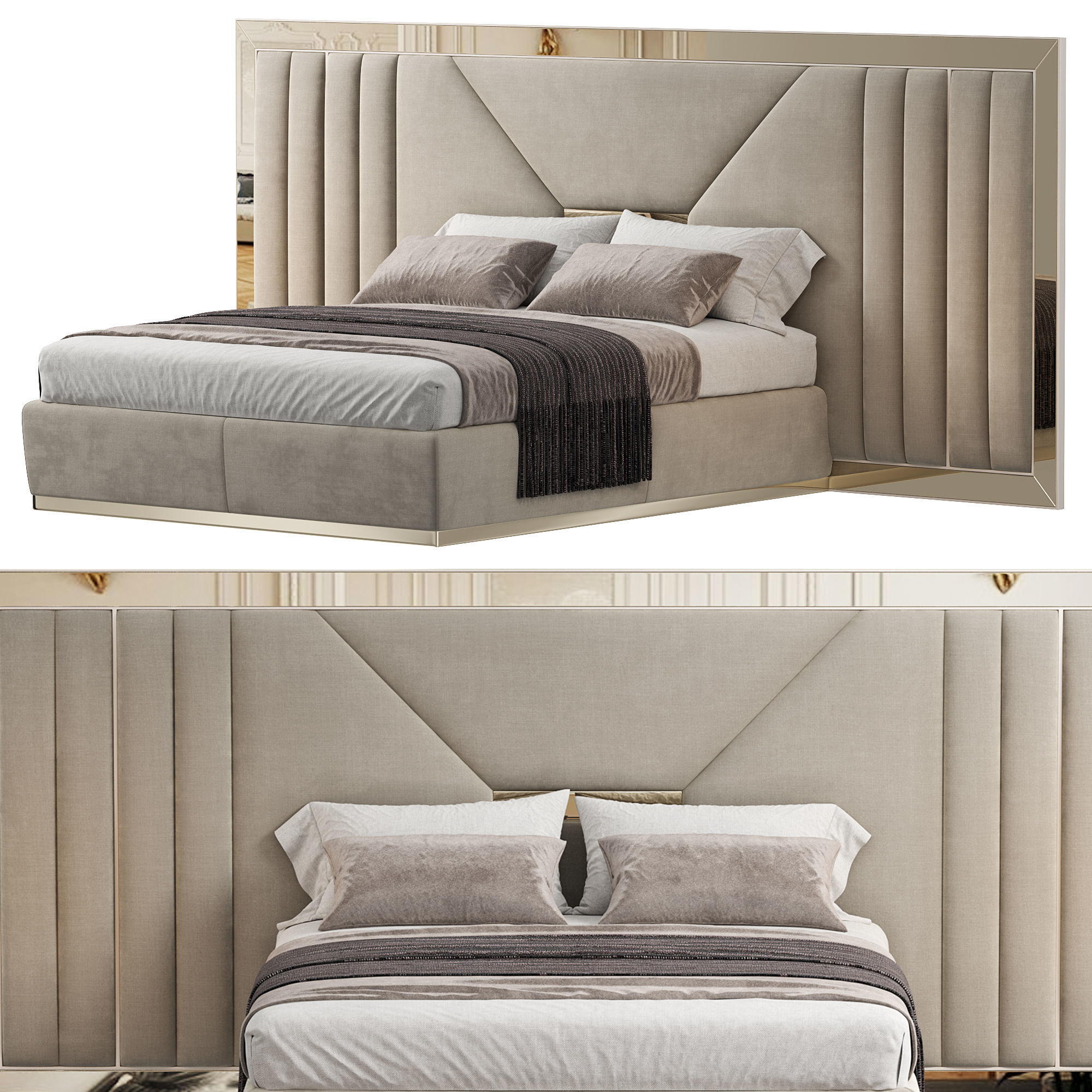 Loki Modern Bed 3D model_2