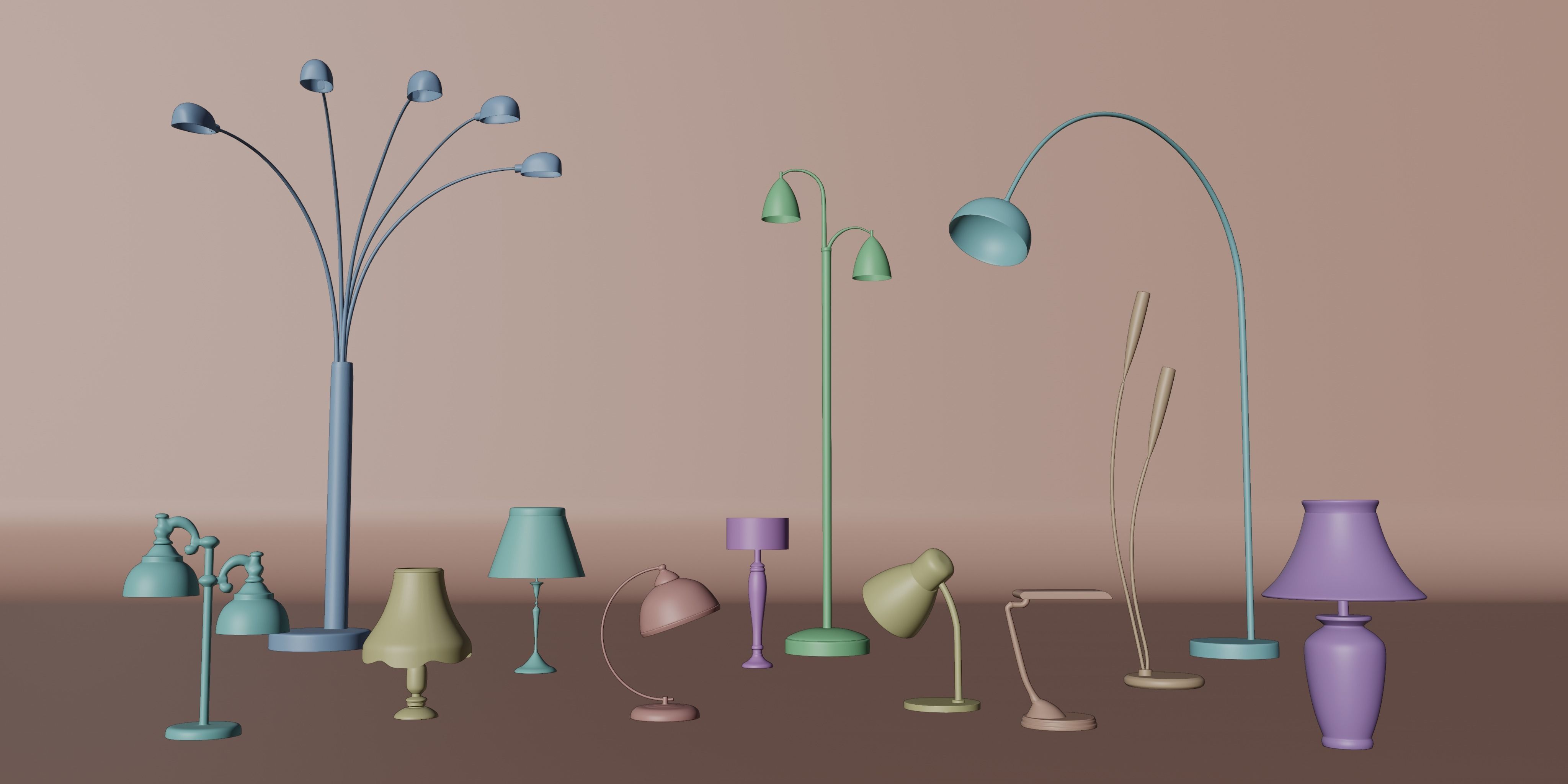 Interior Lamps - high poly Free 3D model_2