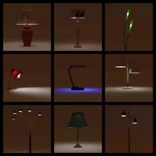 Interior Lamps - high poly