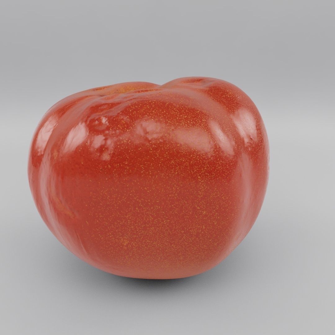 natural tomato with little scars and damage - photoscan Low-poly 3D model_4
