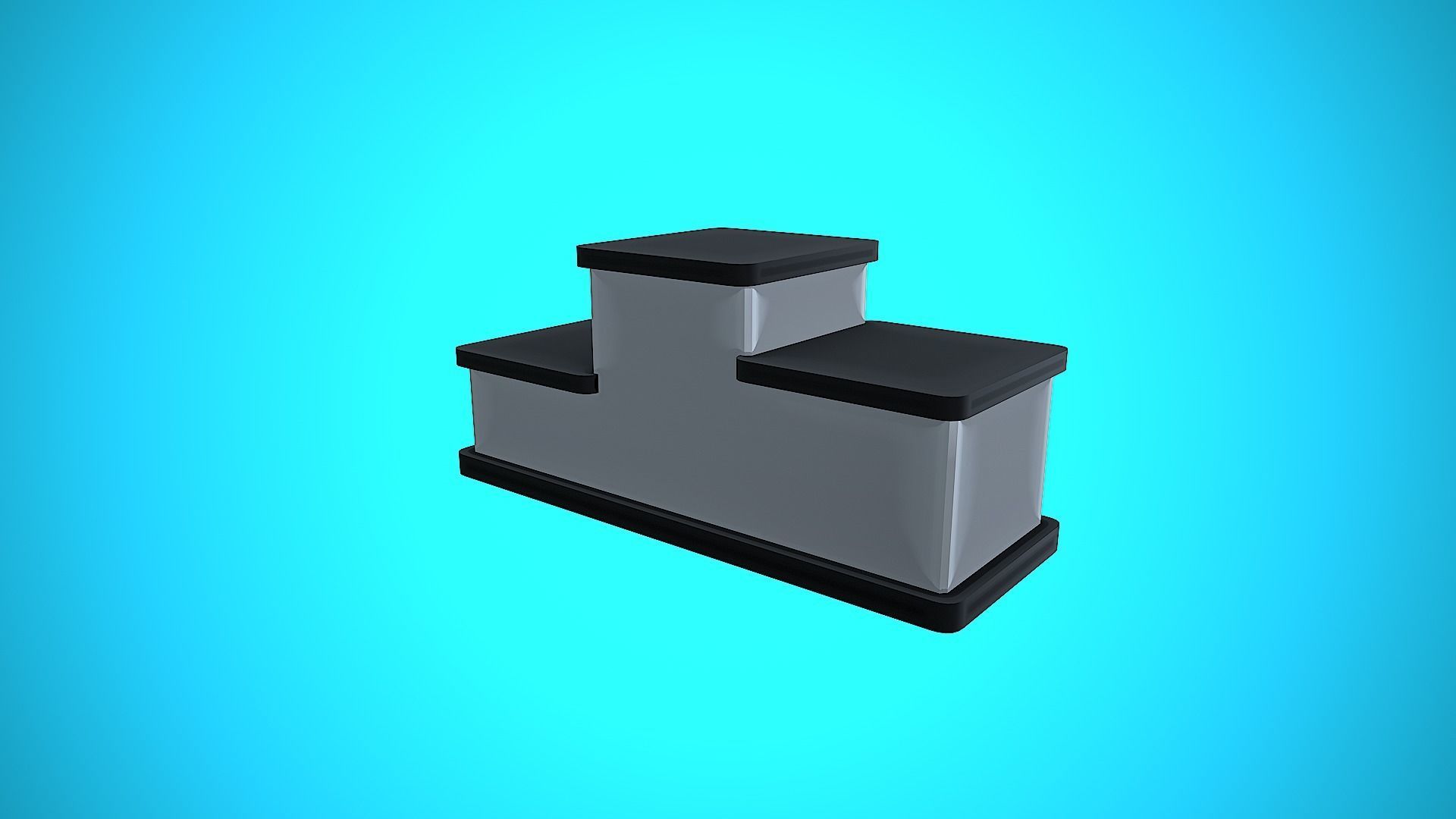 WINNERS PODIUM CARTOON STYLIZED Low-poly 3D model_10