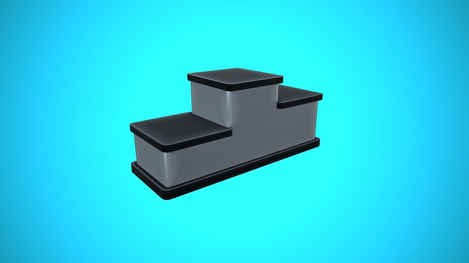 WINNERS PODIUM CARTOON STYLIZED Low-poly 3D model_9