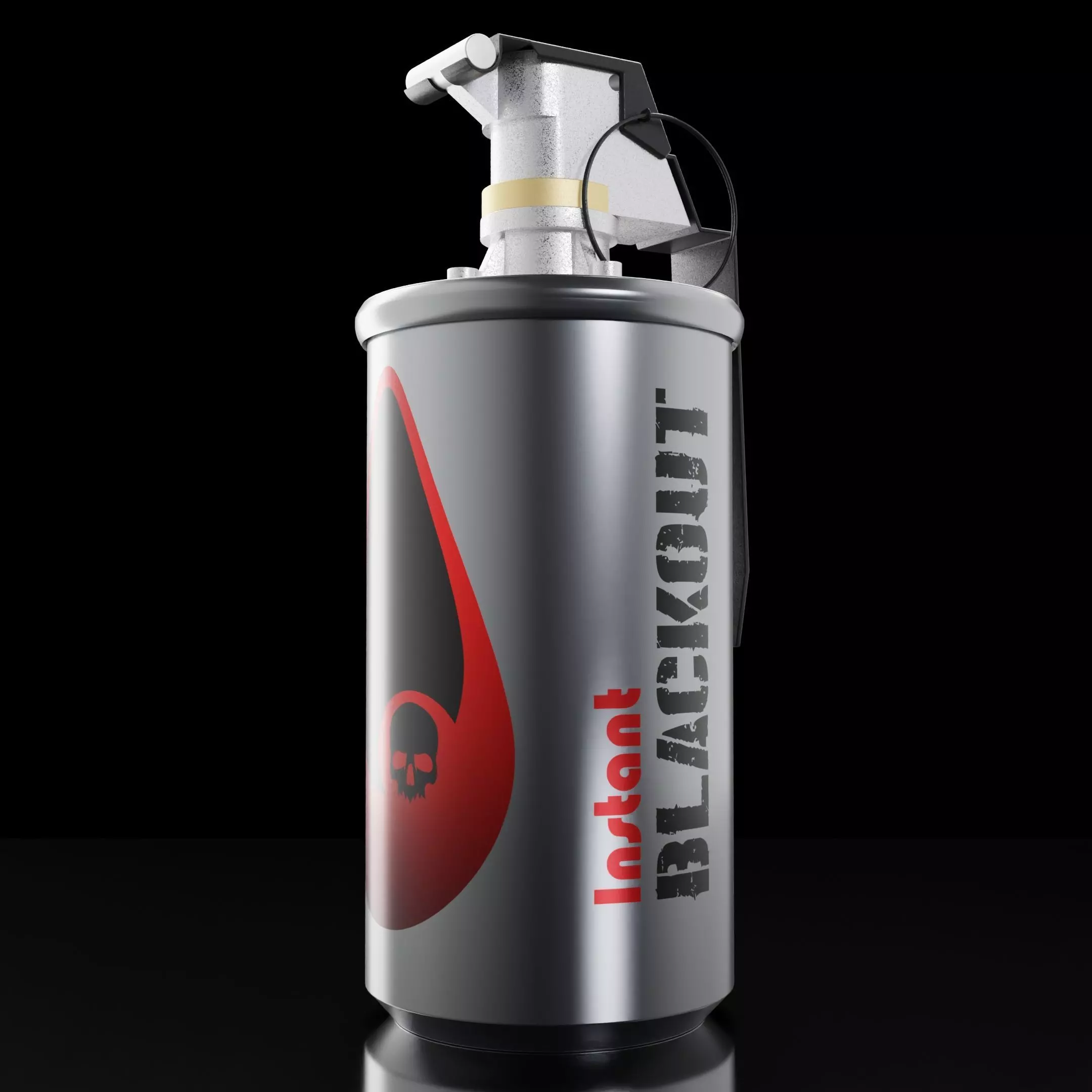 Tear gas canister Free low-poly 3D model_0