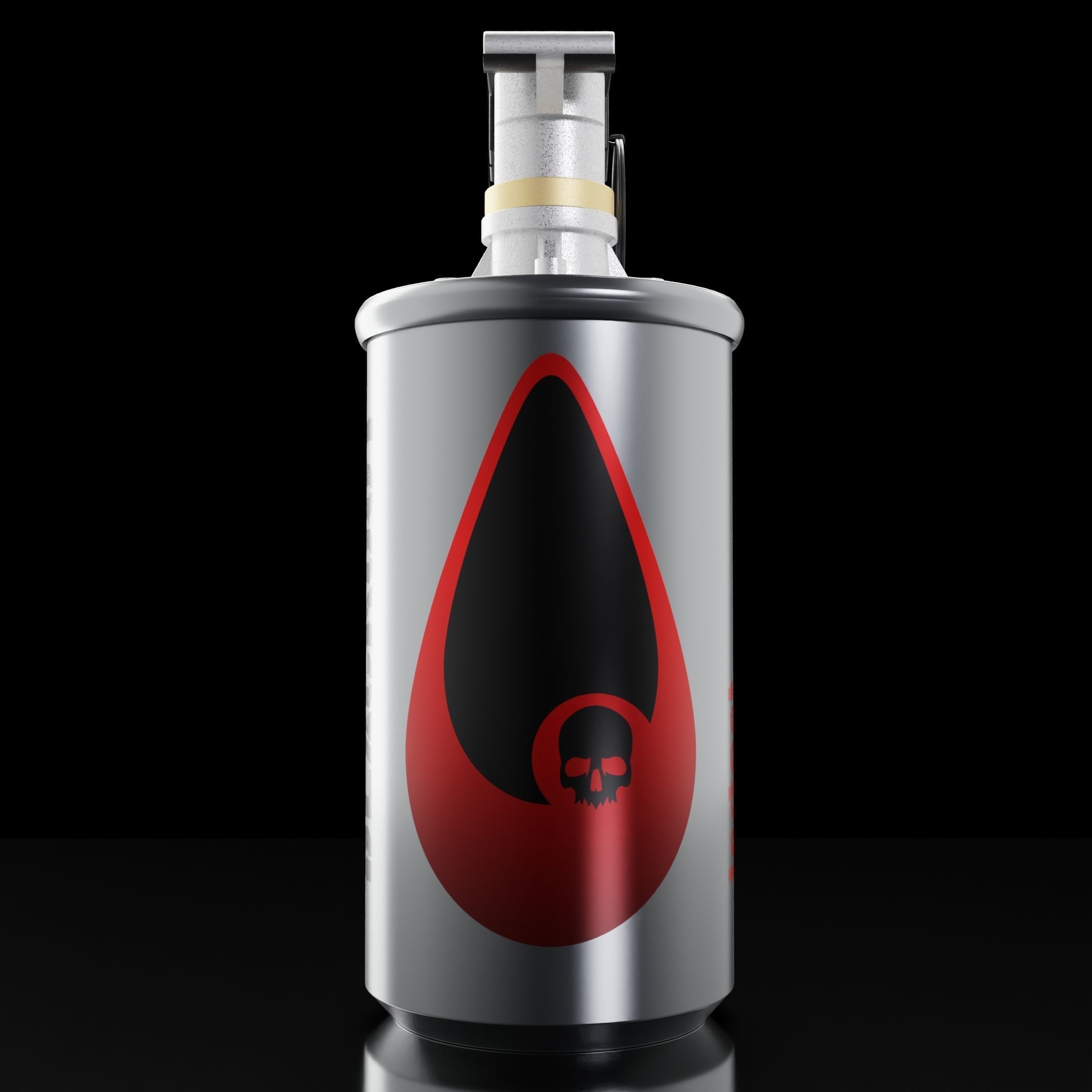 Tear gas canister Free low-poly 3D model_1