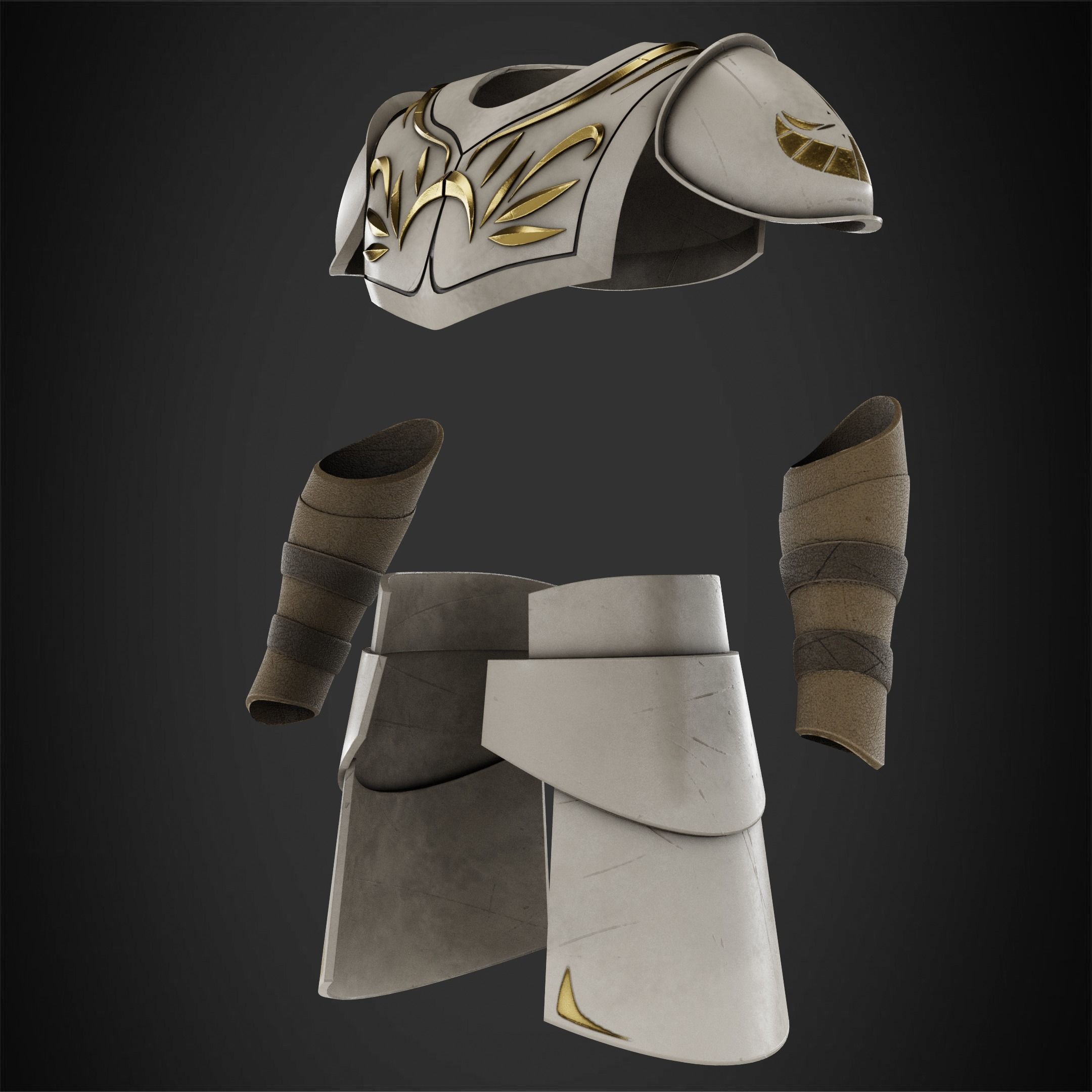 Star Wars Jedi Temple Guard Armor for Cosplay 3D print model_3
