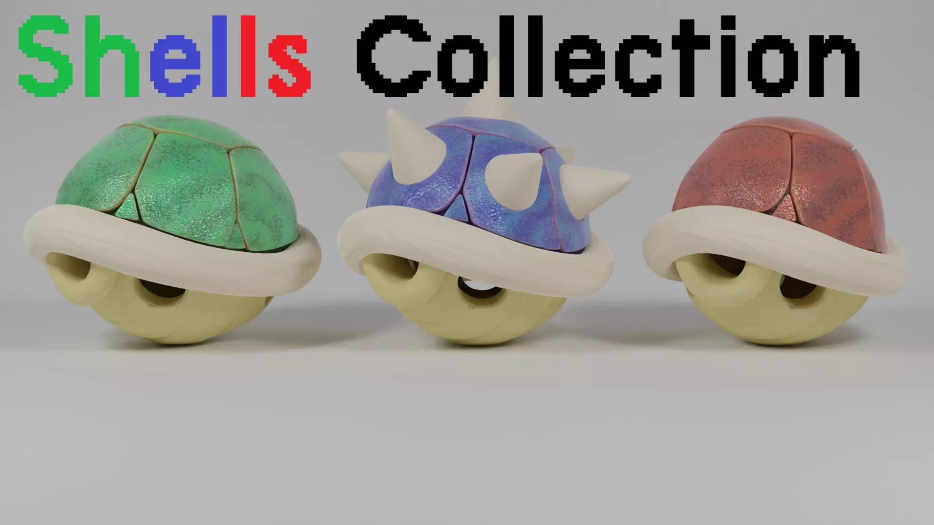 Shells and spiny shell 3D model
