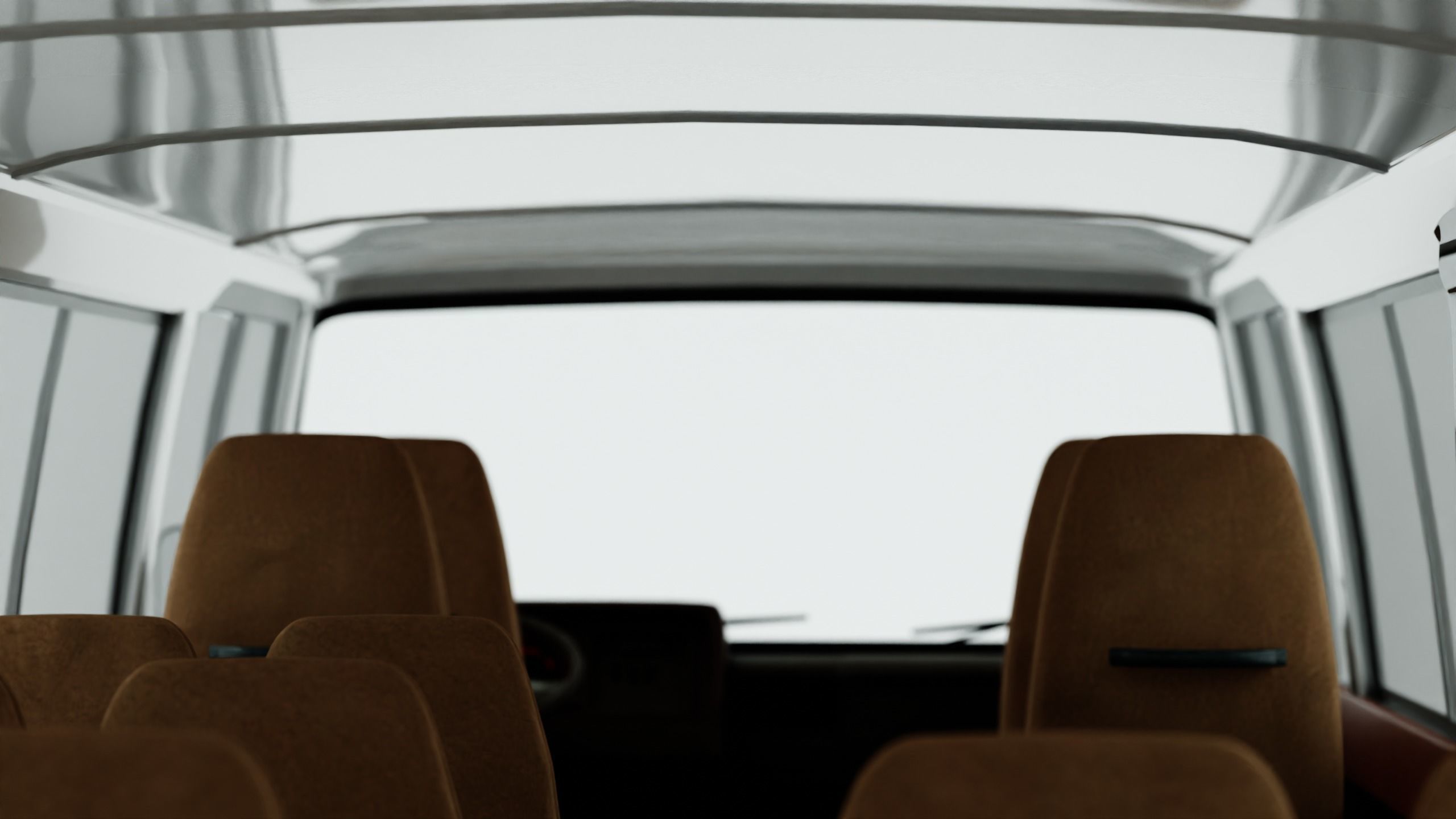 Toyota Coaster First generation 1969 - 1982 Low-poly 3D model_14