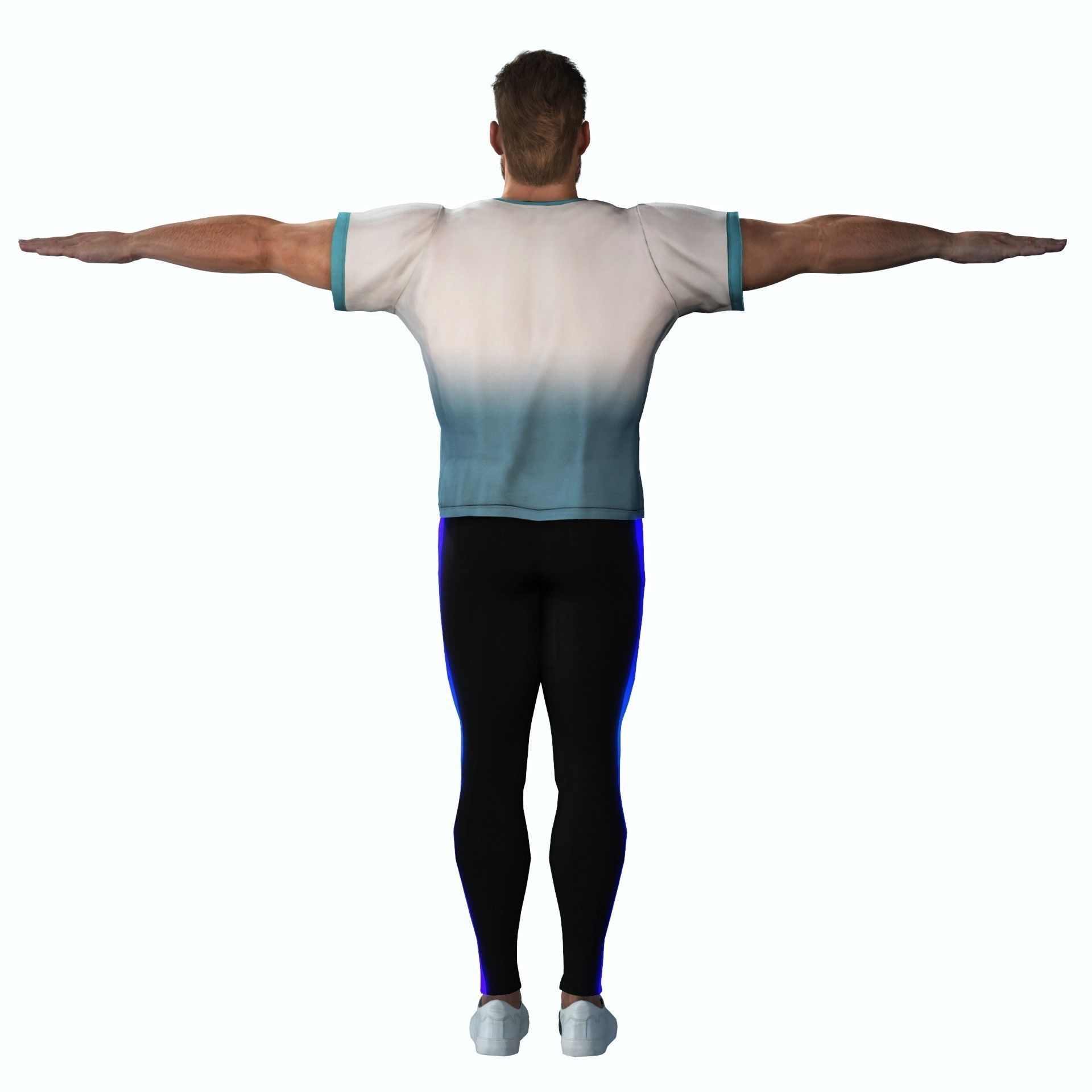 Gym Bro - Muscular man fitness crossfit Low-poly 3D model_5